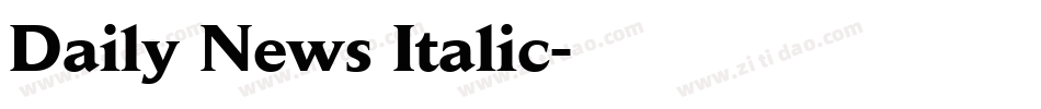 Daily News Italic字体转换